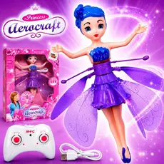 Boneca Fada Voadora Com Sensor De Movimento Brinquedo Infantil Fadinha Mágica
