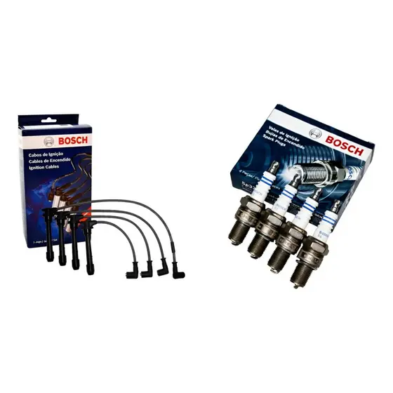 Kit Jogo Vela + Cabo Vela Ignicao Bosch Tucson 2.0 16v 05/12