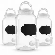 1 ou 2 ou 3 Suqueiras Dispenser Bebidas 3,6L Com Torneira Tampa Plástico Festa Garrafa De Agua