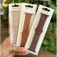 Pulseiras de silicone para App Watch elegantes macia ajustável 38 ao 49mm Todos os Tamanhos