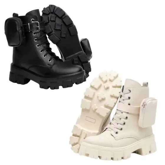 kit 2 pares de  coturno  feminino Promoção