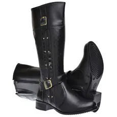 Bota Montaria Feminina Cano Alto Preta Super Top Promoção Imperdível