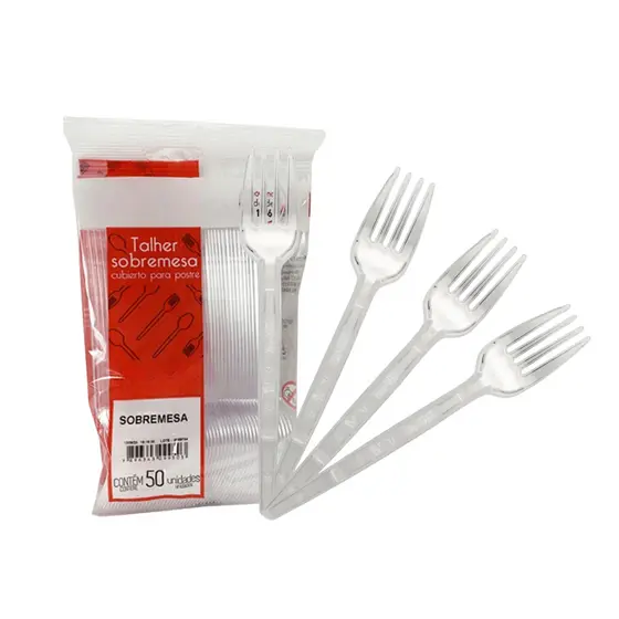 Kit 100/200/300x Garfo Sobremesa Ideal p/ Tortas/Bolos/Festas