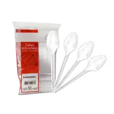 Colher De Sobremesa Kit 50, 100 ou 200 Unidades Perfeito Para Bolos e Doces