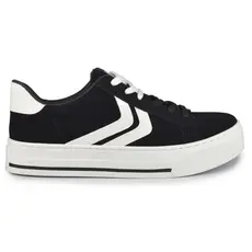Tênis Feminino Via Marte Casual Plataforma Preto Branco Conforto Escolar Trabalho Estiloso 027025