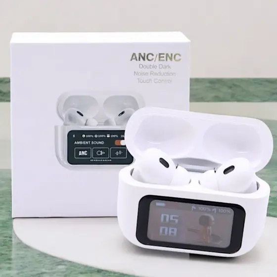 Fone De Ouvido Bluetooth Sem Fio TWS A9 Pro Touch Screen ANC
