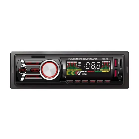 P302 - Aparelho De Som Automotivo Rádio De Carro Bluetooth Dupla USB Pendrive SD Rádio Aux In Mp3 Player Visor Led 9W