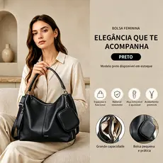 TOMI MITO Bolsa Mochila Grande De Ombro e Transversal Feminina De Couro PU B303