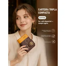 TOMI MITO Bolsa de Mão/Carteira Feminina Zíper Porta Moedas e Porta Cartões D6001