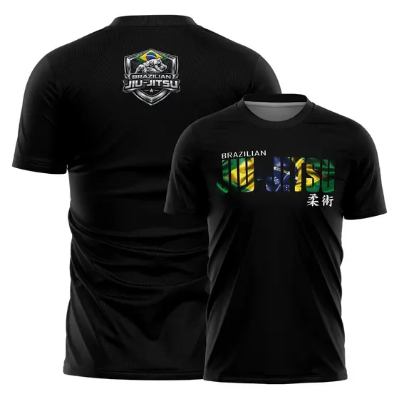 Camisa Camiseta Jiu Jitsu  Dry Fit Brasileiro Feminina Masculia Academia Treino Fitness Malha Leve