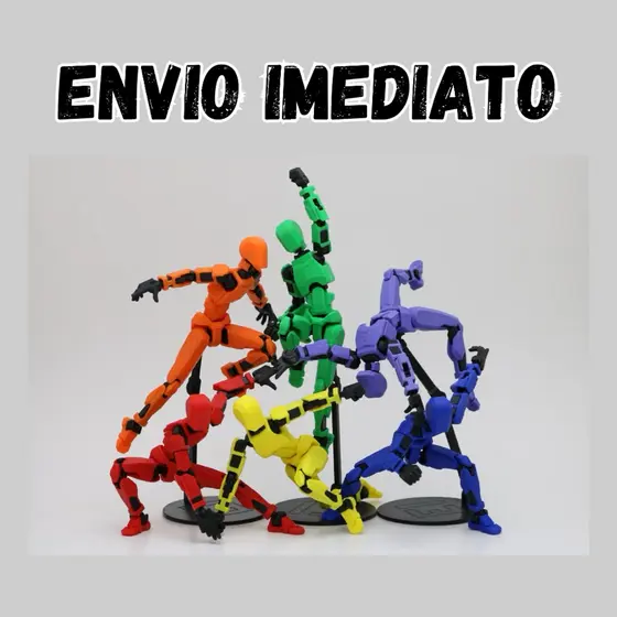 Boneco Articulado 3D Dummy 13 com Articulações Móveis e Montagem DIY