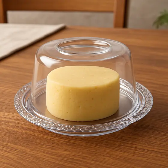 Queijeira Porta Queijo com Tampa em Acrilico