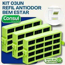 KIT 03 FILTRO BEM ESTAR ANTIODOR GELADEIRA CONSUL ANTIBACTÉRIA COMPATIVEL W10515645
