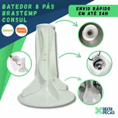 AGITADOR BATEDOR 8 BLADES 8 PÁS COMPATÍVEL LAVADORA BRASTEMP CONSUL MAQUINA DE LAVAR W10882241 W10669206