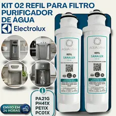Kit 02 Un Refil Purificador Electrolux Acqua Pure Compatível Filtro PA21G PA31G PA26G PE11X PE11B
