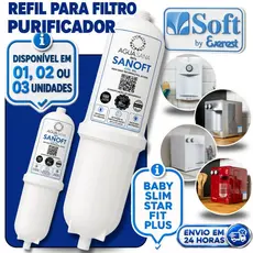 REFIL FILTRO PURIFICADOR SOFT EVEREST COMPATIVEL STAR FIT SLIM PLUS BABY PRO