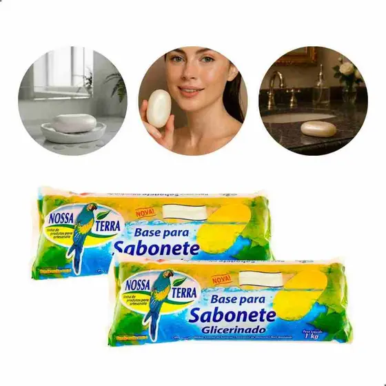 2kg Bases Glicerinada Nossa Terra Perolada Para Sabonetes Glicerinados de Fácil Manuseio