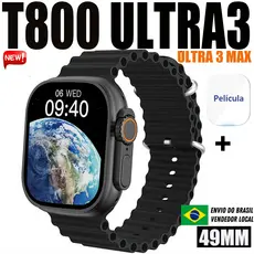 Relógio Inteligente 2026 T800 Ultra Série 9 Smartwatch Sem Fio Bluetooth 2.19 Polegadas NFC