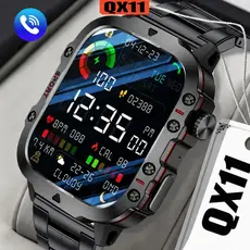 2026 Novo Smartwatch Esportivo QX11 Homem 1.96 Polegadas Monitoramento de Saúde Bluetooth