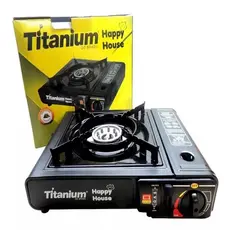 Fogareiro Camping Happy House Sem Maleta Preto 05236 Titanium