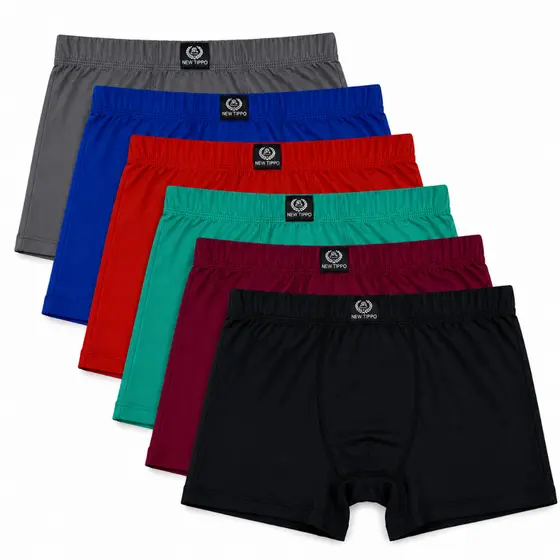 Kit 3 Cuecas Boxer Básicas Microfibra | Conforto Casual