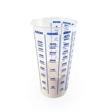 Copo Plástico Graduado Dosador Receitas para Cozinha Copo Medidor 500ML Rosa, Azul e Cristal