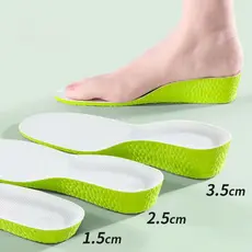 3 Pares Palmilhas De Altura Ortopédicas Invisíveis  Aumento Da Absorvedor De Choque Anti odor e respirável Para Conforto