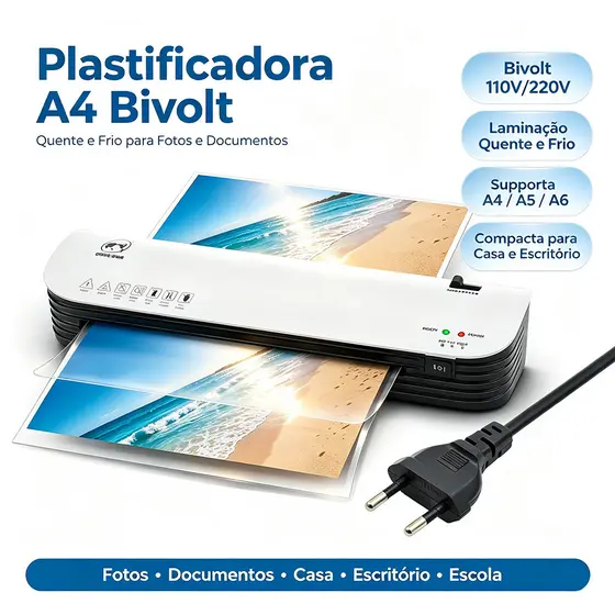 220V/110V Máquina Laminação Fotos Documento Laminadora Plastificadora Para A4 A5 A6...