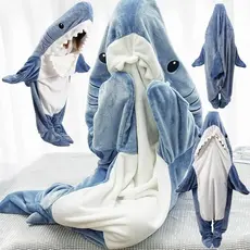 Pijama Saco De Dormir Tubarão Desenho Animado Cobertor unissex Alta qualidade