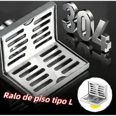 Ralo de piso de alta qualidade com ângulo reto, fabricado em aço inoxidável 304, adequado para banheiros e varandas.