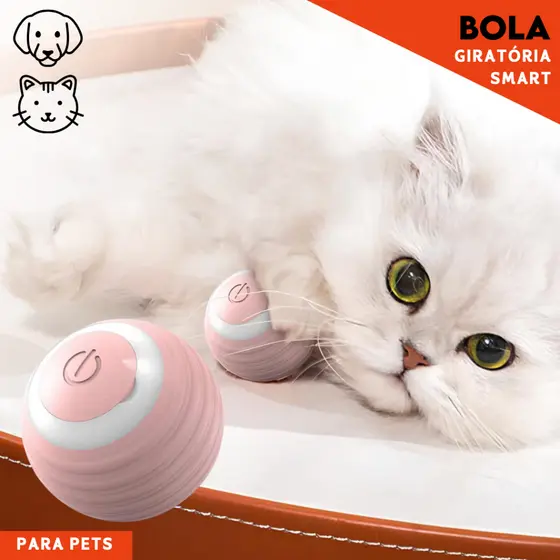 Bola Recarregável Para Pets – Brinquedo Com Luz, Sensor e Movimento - MANIA