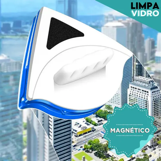Limpador de Vidro Magnético - Dupla Face C/ Imã Mágico - MN
