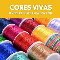 Fio de Seda C/50 Metros de 2.0 Mm - Cordão Resistente e de Alta Qualidade - Diversas Cores - MN