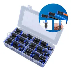 Kit 80 União Conexão Mangueira Pneumática Reta Conector 4/6/8/10/12mm