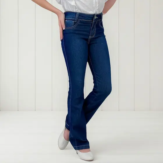 Calça Jeans Feminina Flare Infanto Juvenil Premium