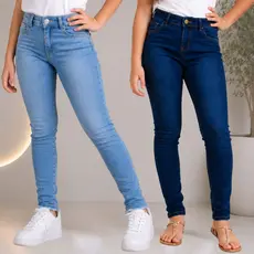 Calça Jeans Infantil Juvenil Feminina Cintura alta Premium 10 ao 16