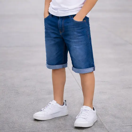 Bermuda Jeans Masculina Tamanho 04 ao 16 Elastano Algodão Regulador Cós