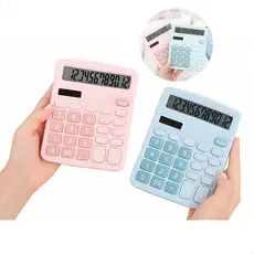 Calculadora Grande Classica De Mesa Solar Ou Pilha Escolar Escritório Financeiro Display Bonito