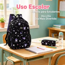 Mochila Escolar Infantil com Estampa de Coelhinho – Leve, Moderna e Espaçosa