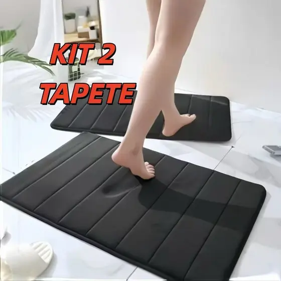 Tapete Antiderrapante Super Absorvente para Banheiro e Entrada – Secagem Rápida e Conforto Diário