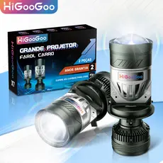 HiGooGoo X7 Projetor LED H4/H7 35000LM 180W 6500K 2PCS Plug and Play Farol Carro