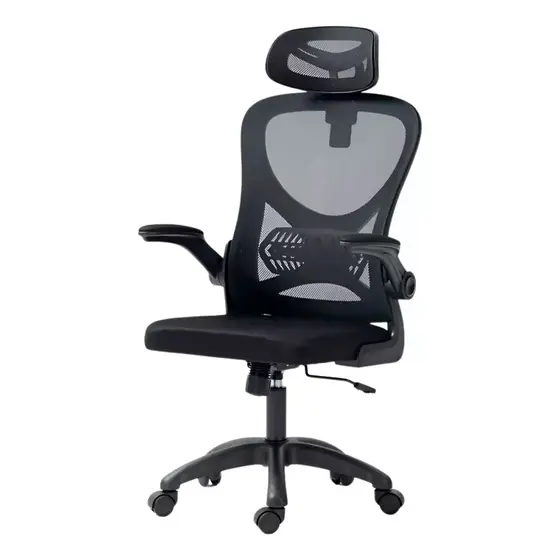 Cadeira Office Giratoria Presidente Columbus Rivatti Preto Tela Mesh