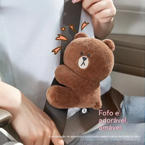 Ornamento Decorativo para Carro em Forma de Urso Marrom, Decoração para Alavanca de Câmbio, Pendente de Boneco para Limp