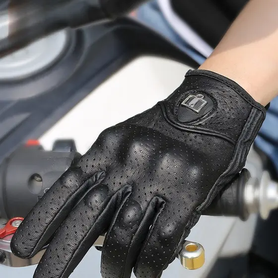 Luvas de ciclismo reforçadas, modelo Spring Breeze, compatíveis com tela sensível ao toque para motocicletas, respirávei