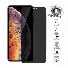Película de Vidro Temperado Premium 3D Privativa Anti Spy para iPhoneXS, XR, 11, 12, 13, 14, 15 e 16 Pro Max