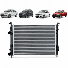 Radiador Palio Siena Idea Strada Fire 2001 a 2017 Com Ar e Sem Ar Condicionado