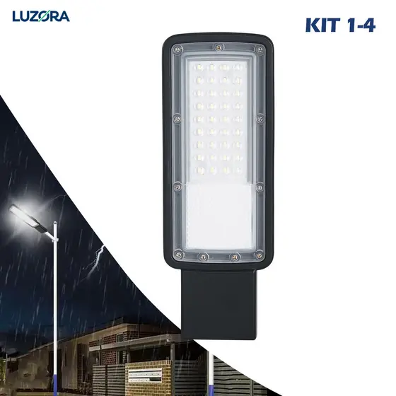 Luminária LED para Postes Bivolt 100W Super Brilho Durável Econômica Exteriores Pública