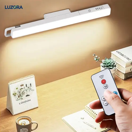Luminária de Controle Remoto e Base Magnética  Toque Recarregável com 3 Temperaturas de Cor prático