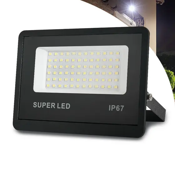 Kit 1-4 Refletor LED 200W Holofote Bivolt Super Brilhante e Econômico IP67 à Prova d'Água Externas