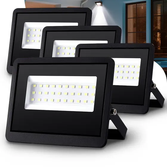 Refletor LED 100W Holofote Bivolt à Prova d'Água Super Brilhante e Econômico Frio Externas IP66
